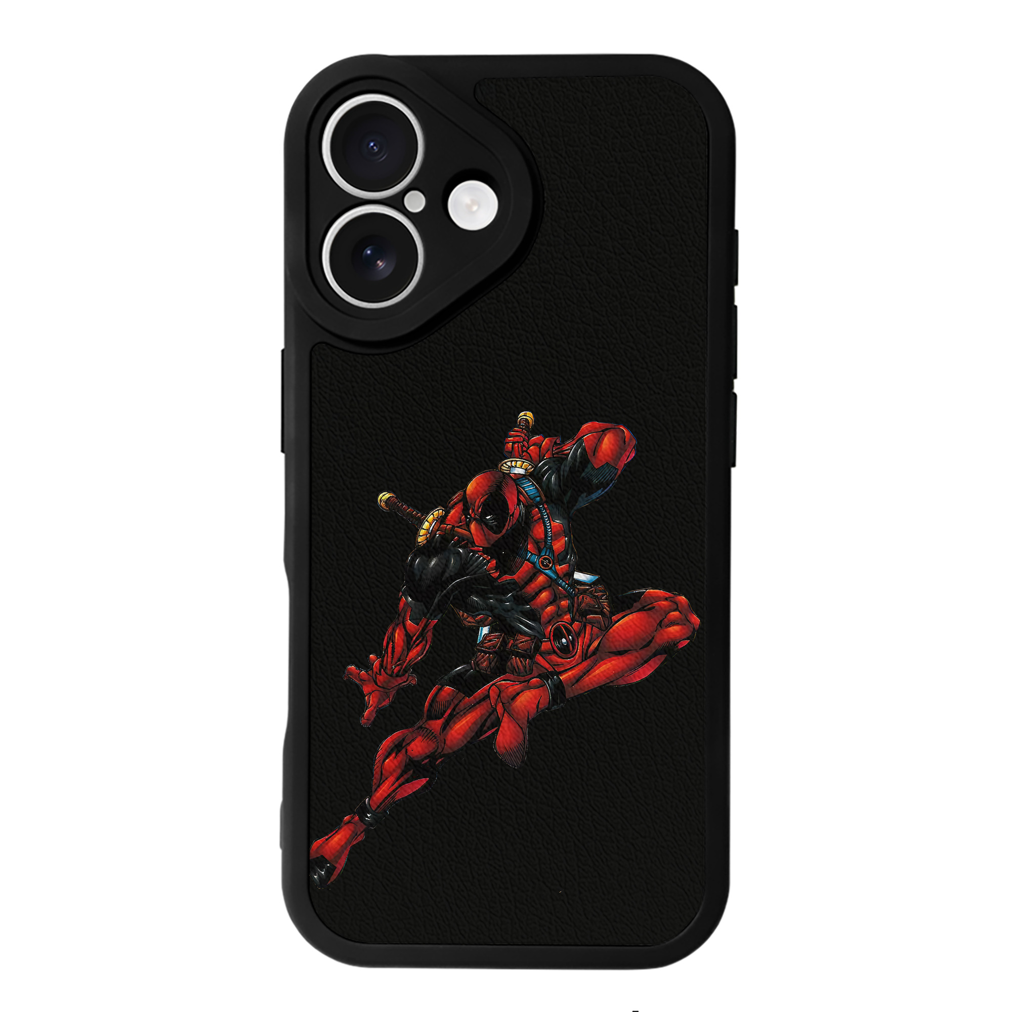 （画像用） Deadpool デッドプール 【iPhone 16シリーズ対応】シリコンスマホケース（レザー調） 材質：シリコン
